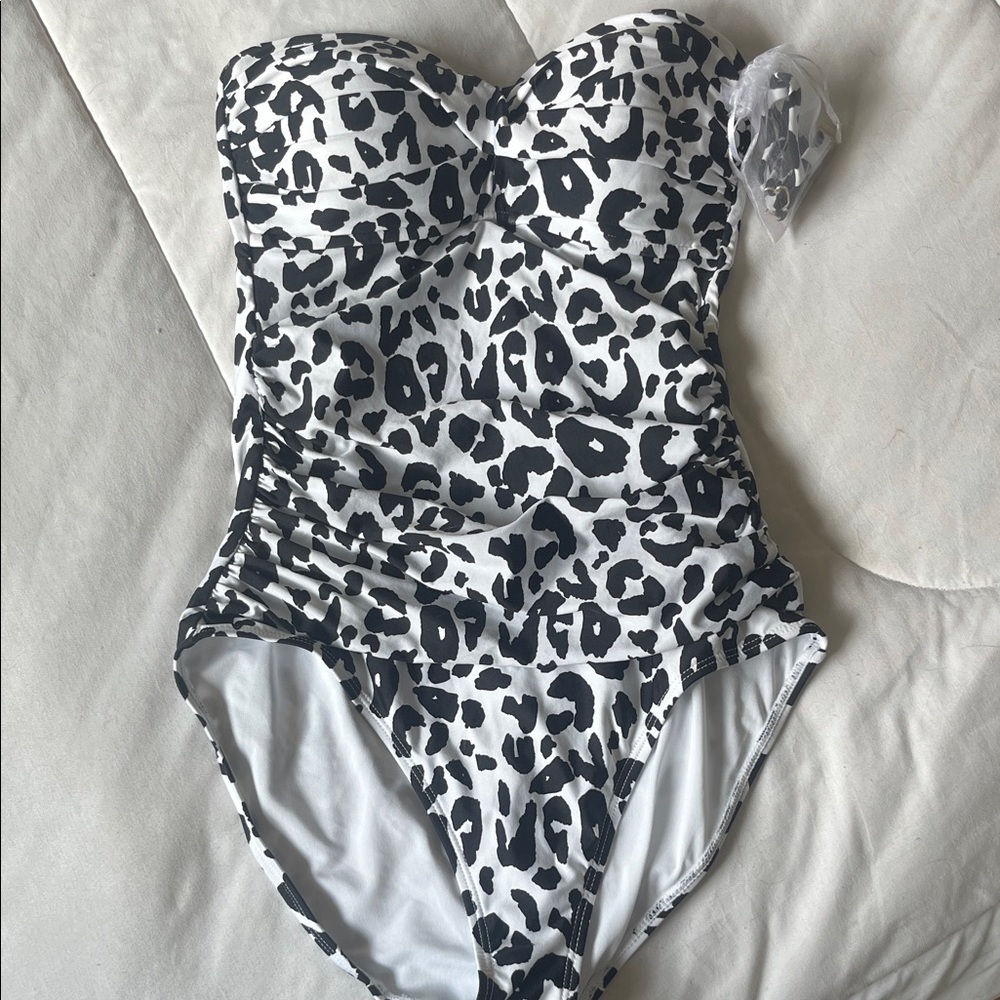 Anne Cole Monochrome Leopard One-Piece Swimsuit